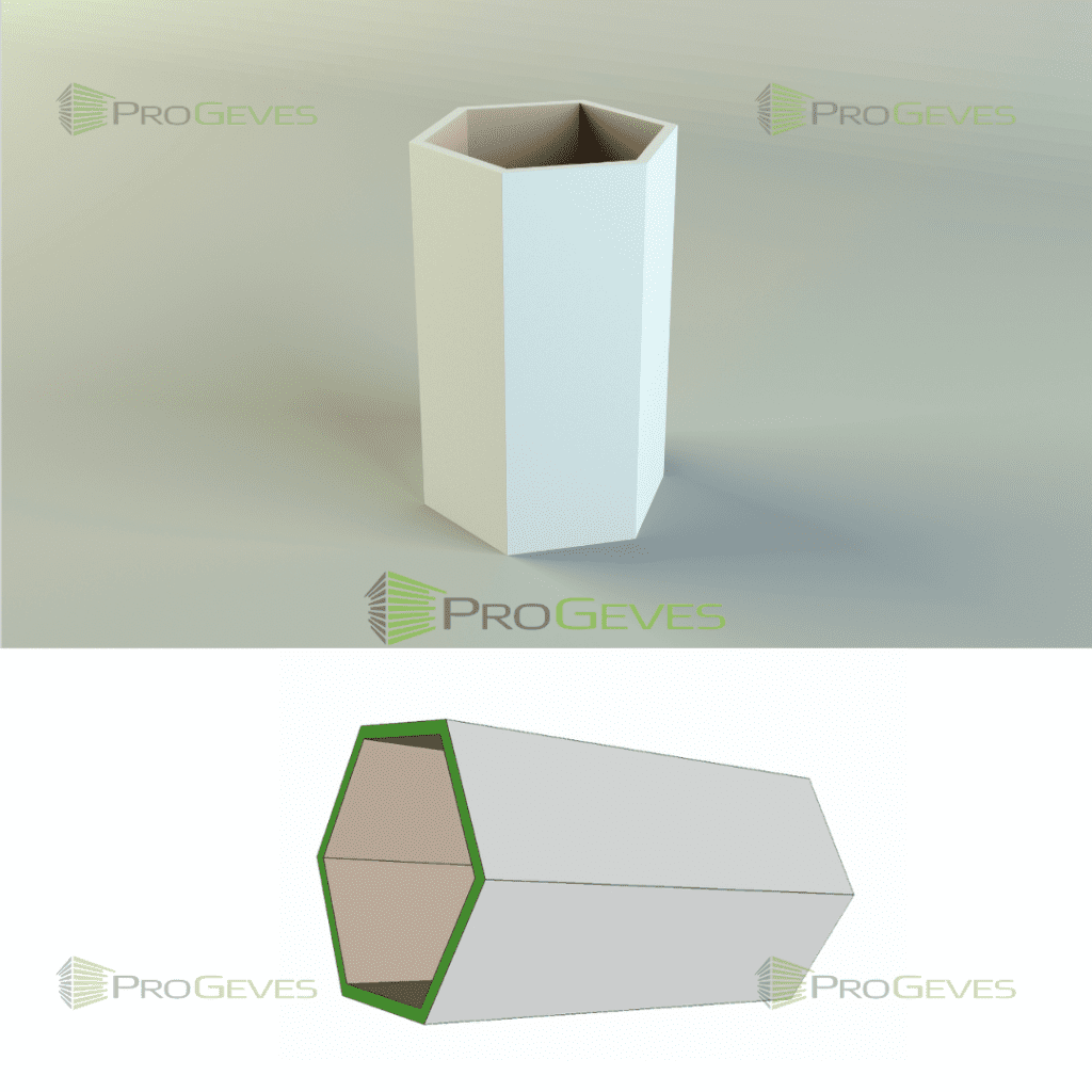 עמוד גבס משושה PG-20