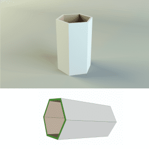 עמוד גבס משושה PG-20
