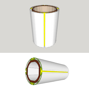 עמוד גבס עגול עם תאורה PG-20.5